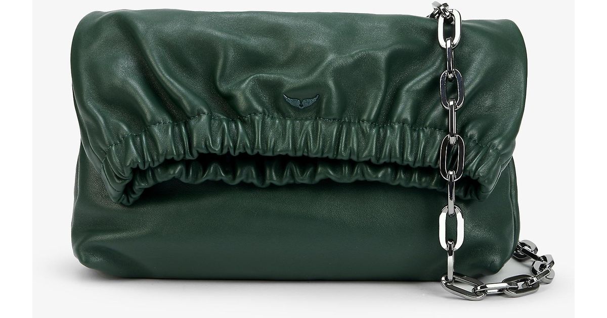 Zadig & Voltaire Rockyssime Leather Cross-body Bag in Green