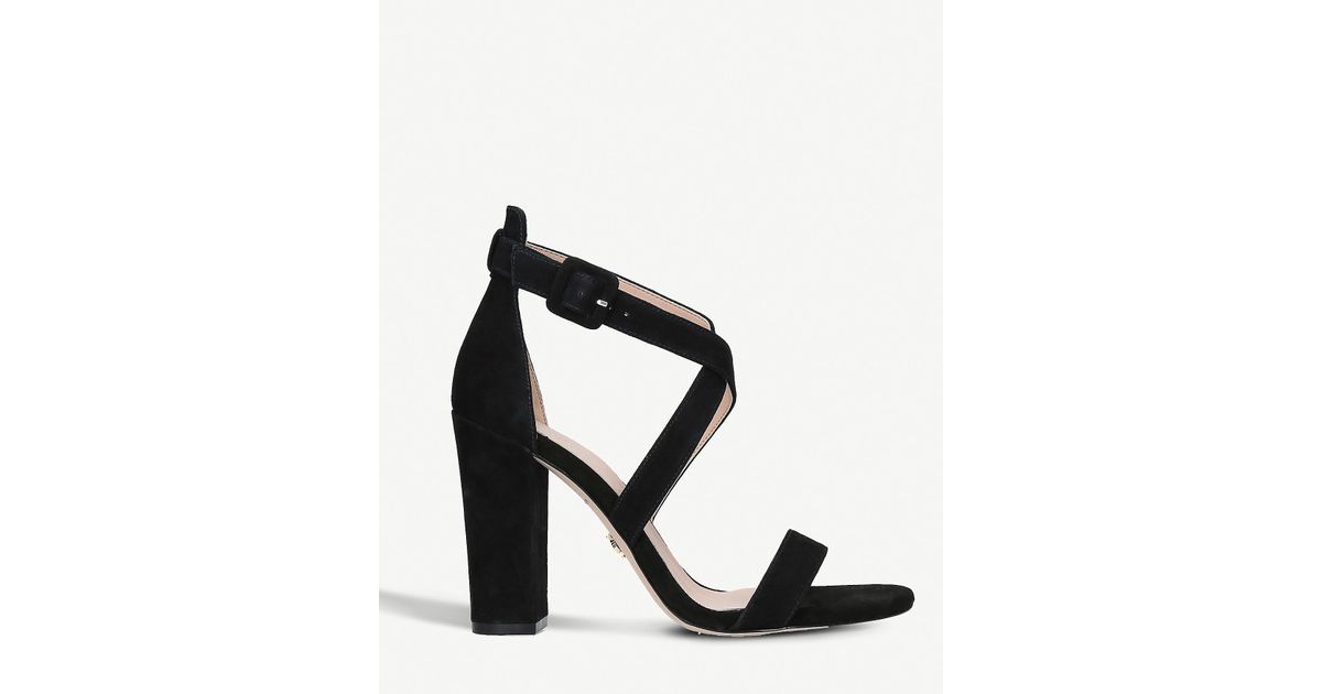 black crossover strap heels