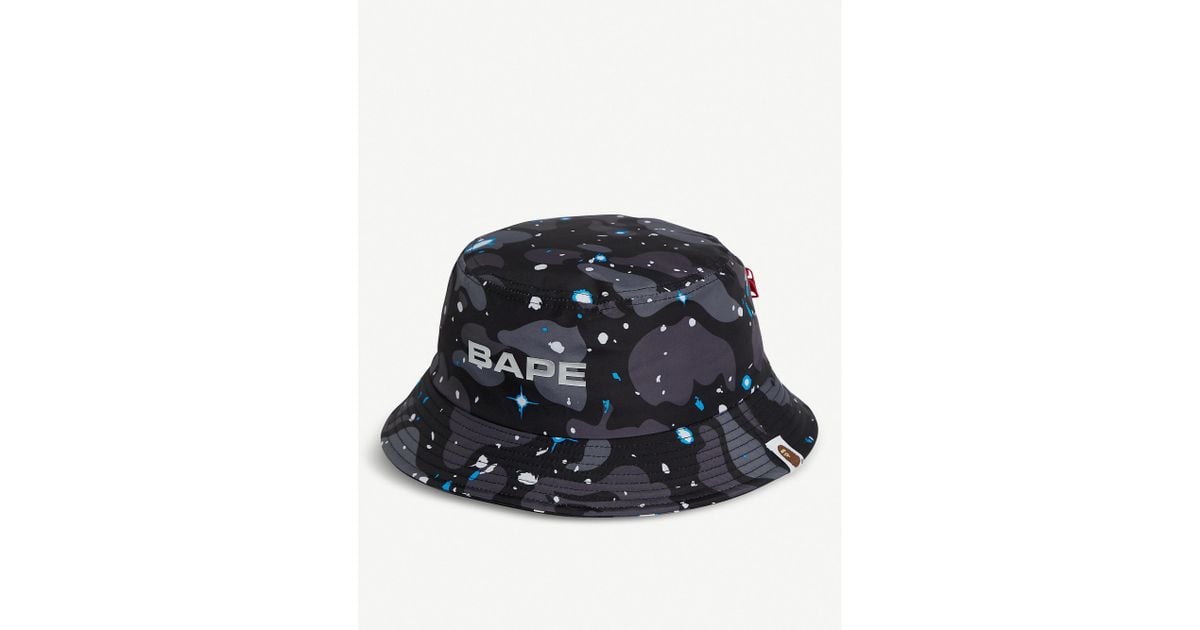 A Bathing Ape Synthetic Space Camouflage Bucket Hat in Black for Men - Lyst