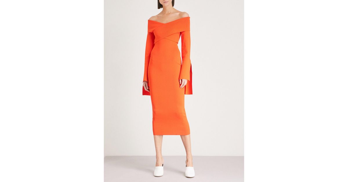 solace london orange dress