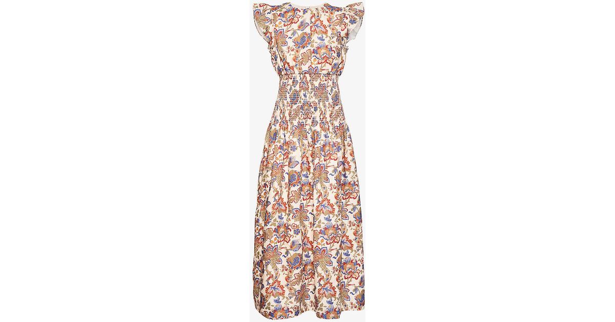 Sir. The Label Bettina Floral-print Linen Maxi Dress | Lyst UK