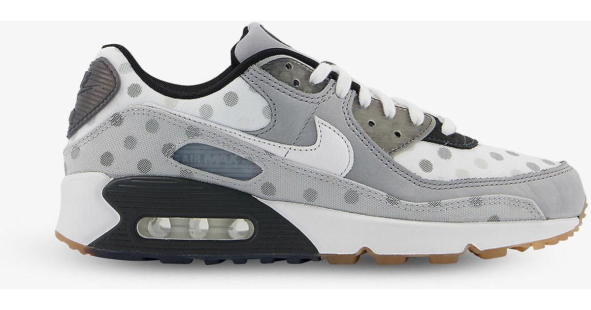 Nike Mens Summit White White Grey Air Max 90 Suede And Textile Low-top  Trainers 5.5 in Grey for Men - Lyst