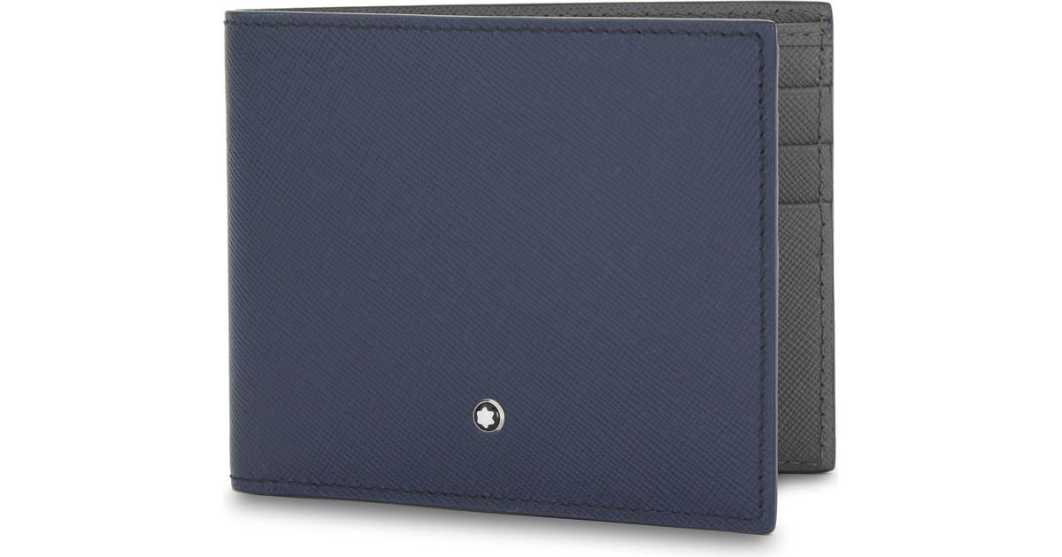 Montblanc Sartorial Leather Wallet in Blue for Men | Lyst
