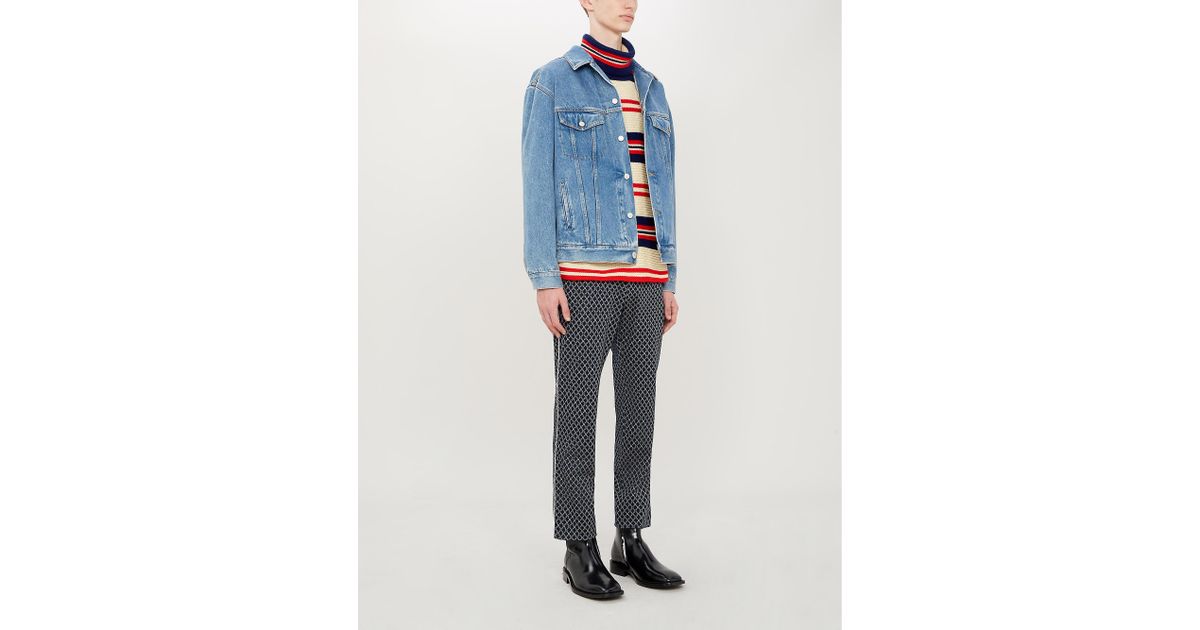 gucci white denim jacket