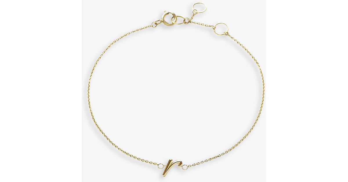 The Alkemistry Love Letter R Initial 18ct Yellow-gold Bracelet in