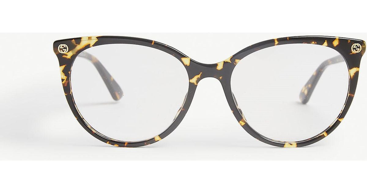 Gucci GG0093O Cateyeframe Glasses in Brown Lyst