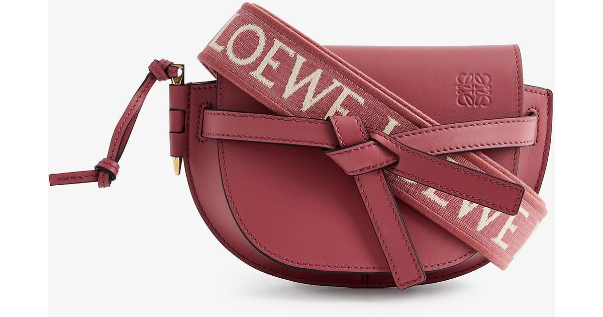 Loewe Gate Dual Branddebossed Leather Crossbody Bag in Pink Lyst Canada