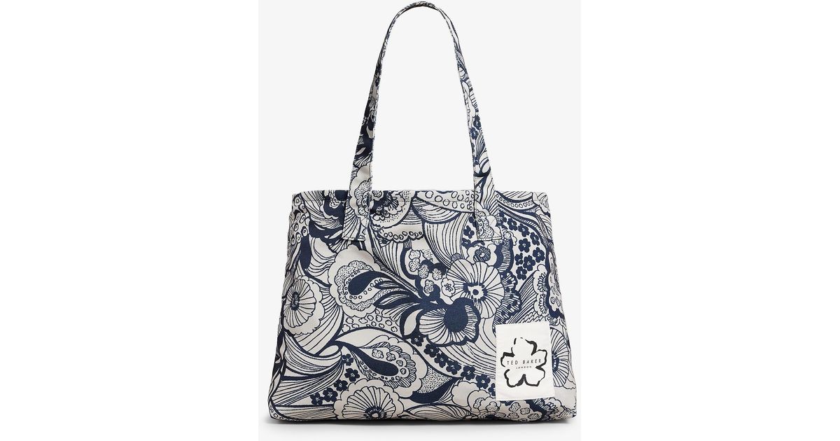Ted Baker Talan Summer Bloom Print Recycled-polyester Tote Bag in ...