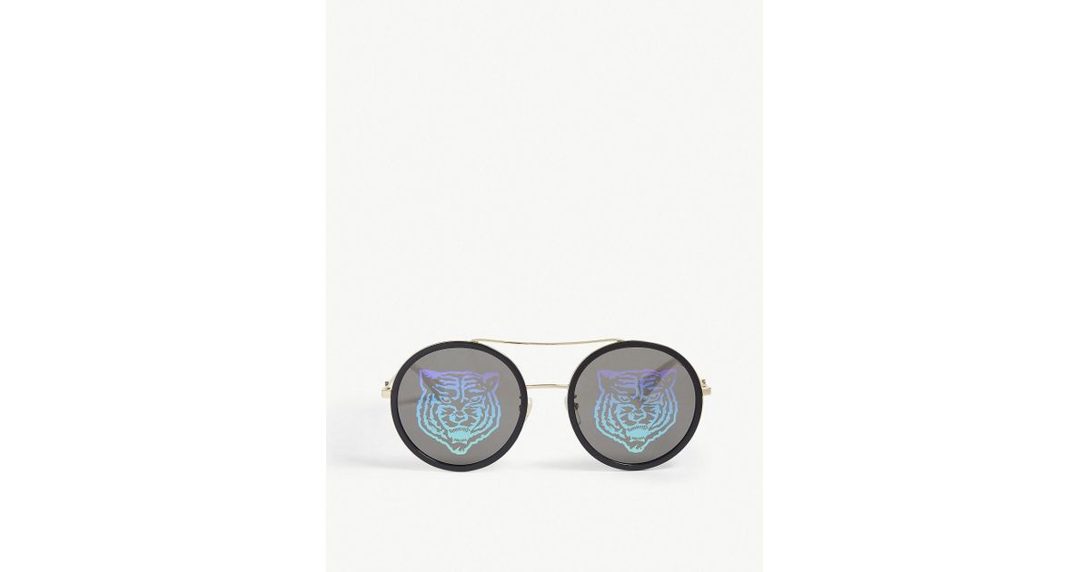 gucci tiger round sunglasses