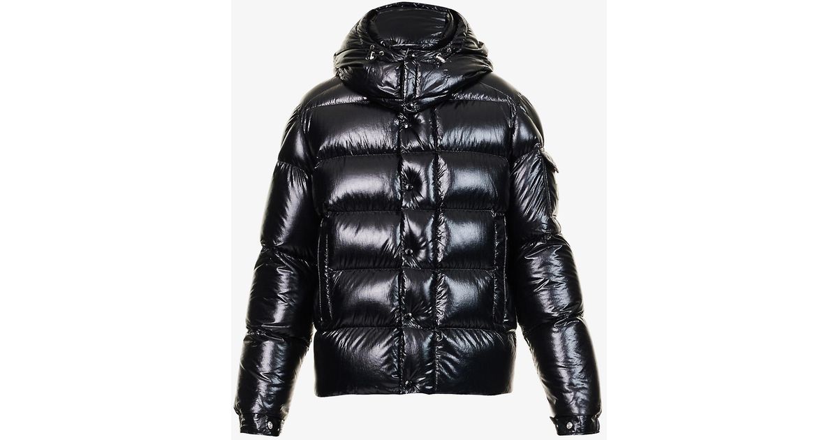 Moncler Maya 70 Boxy-fit Logo-appliqué Shell-down Jacket in Black for ...