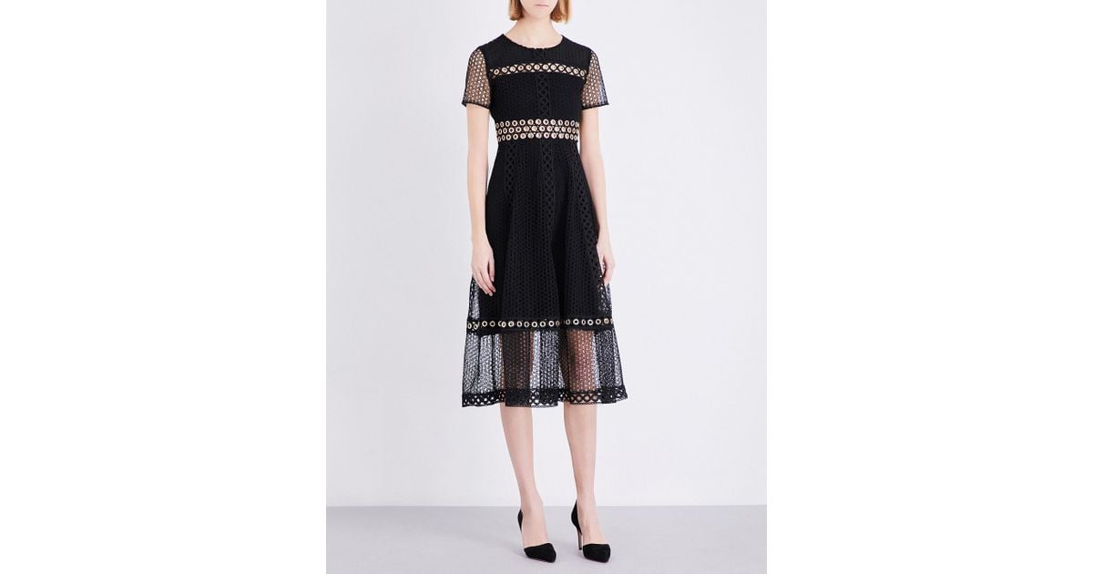 Maje Rome Lace Dress in Black | Lyst