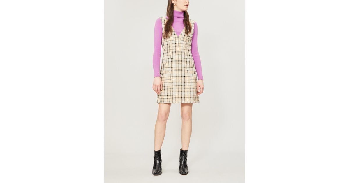 See by chloe checked woven mini dress new arrivals