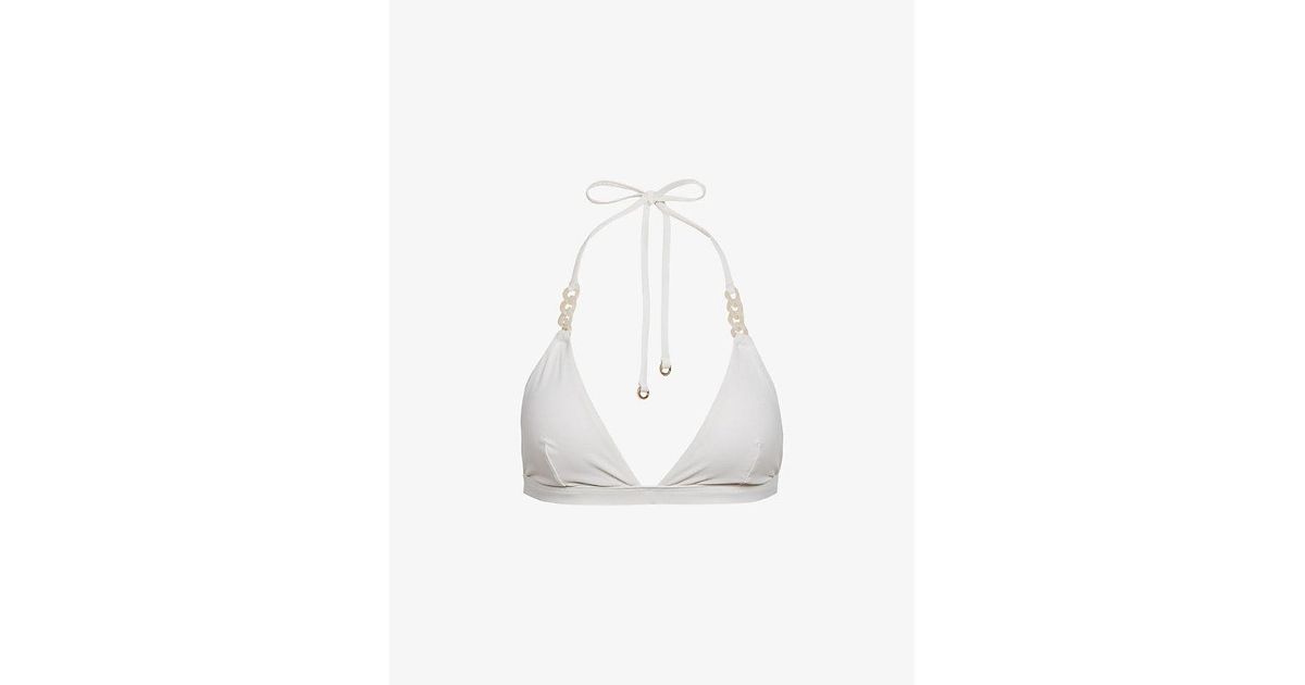 Reiss Ripley Chaintrim Bikini Top in White Lyst Canada