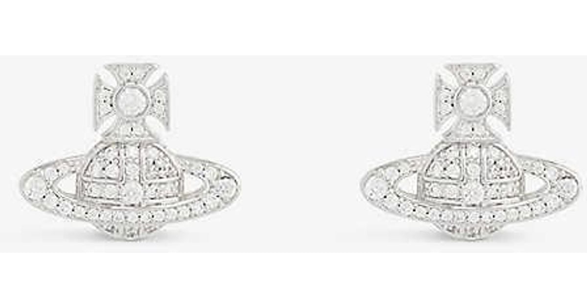Vivienne Westwood｜ (CARMELA BAS RELIEF EARRINGS (620103 Vivienne Westwood Gold-Tone Carmela Bas Relief Stud Earrings