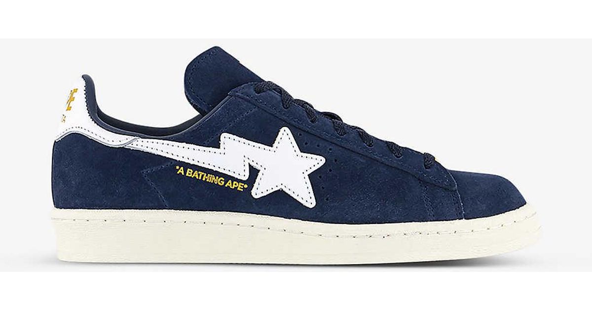 adidas X A Bathing Ape Campus 80s Suede Low-top Trainers in Blue for ...