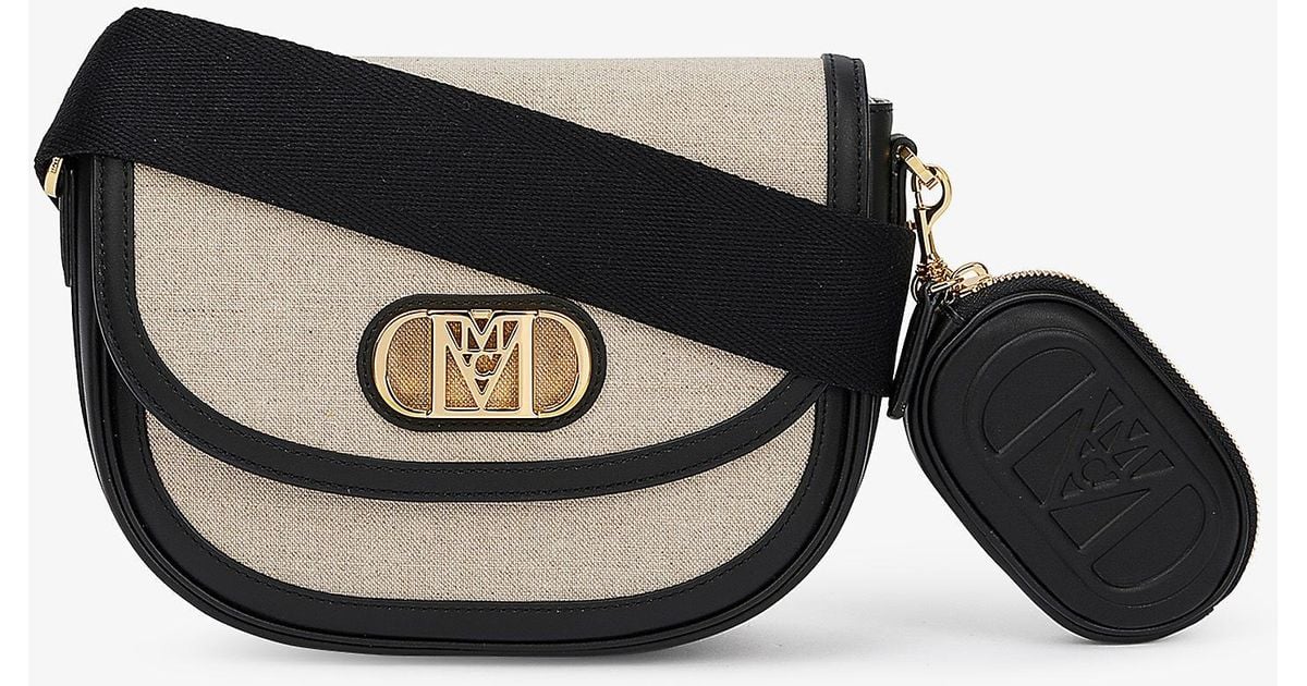 MCM Mode Travia Small Canvas And Leather Crossbody Bag in Black Lyst UK