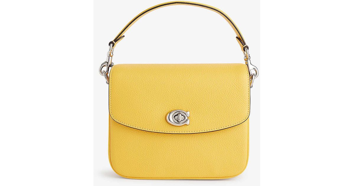 COACH Cassie 19 Leather Cross-body Bag in Yellow Lyst UK