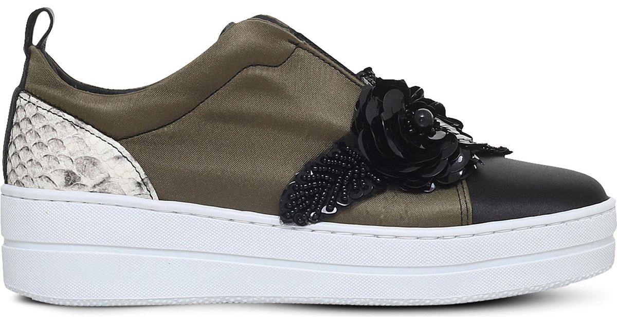 kurt geiger khaki trainers