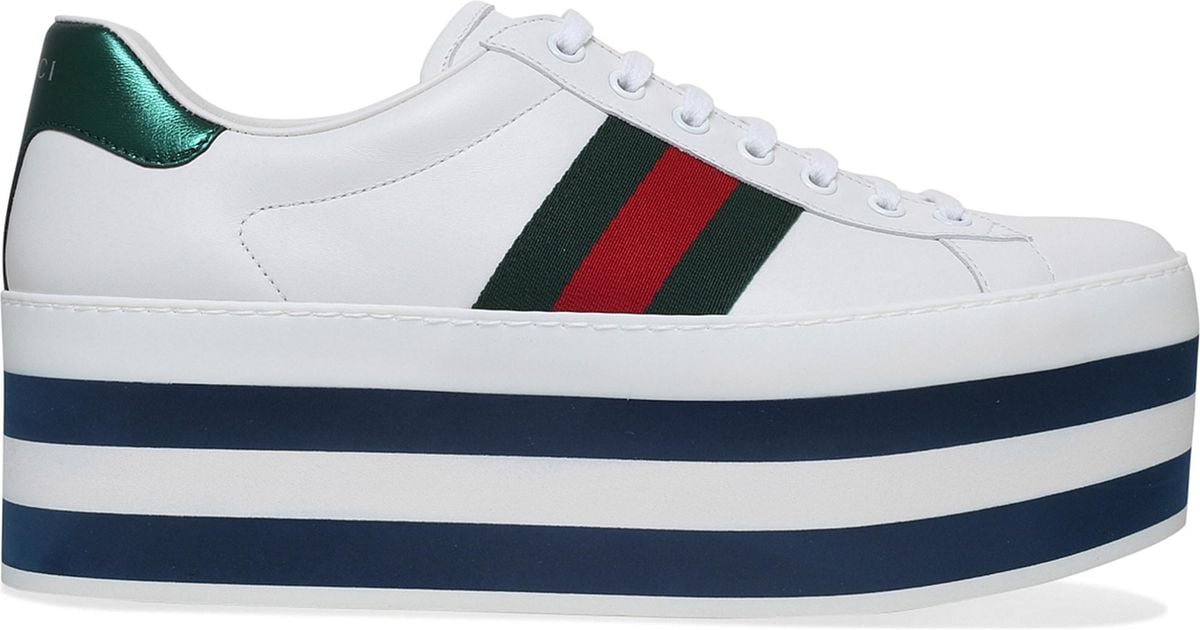 Gucci Leather Ace Platform Trainers in 