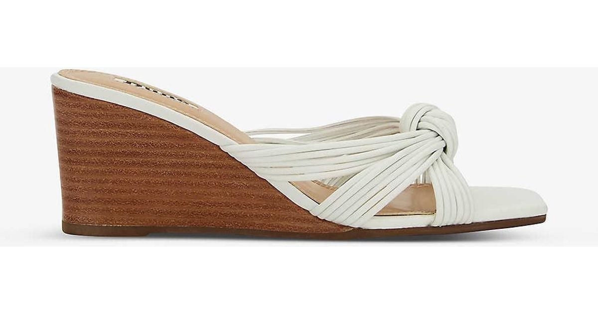 Dune Womens White Wedge Sandals Buy Dune London White Standard Fit