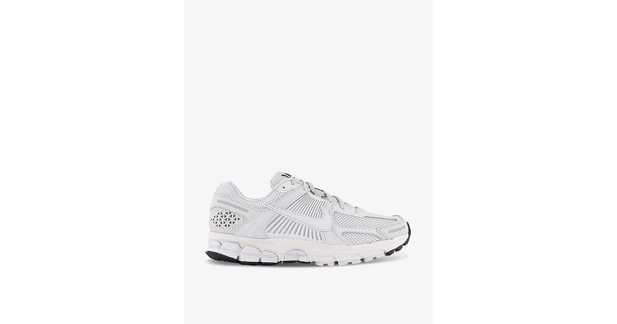 Nike Zoom Vomero 5 Logoembossed Leather And Mesh Lowtop Trainers in