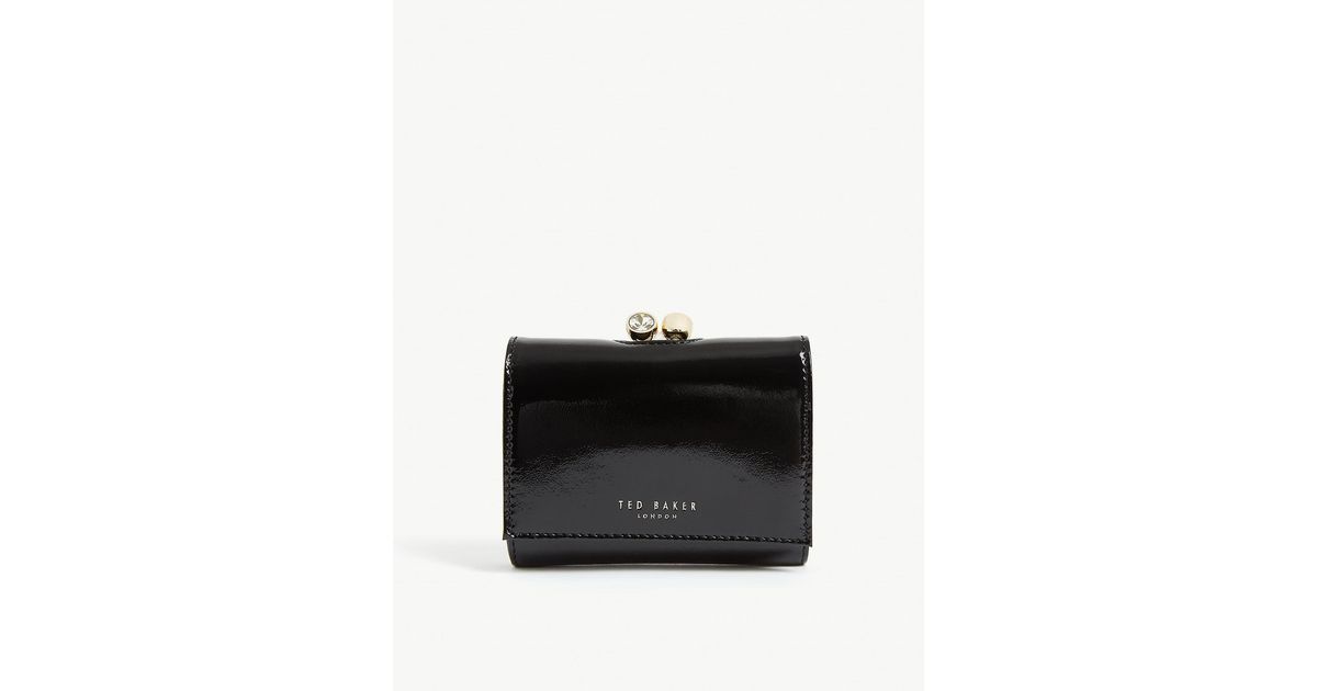 ted baker black leather purse