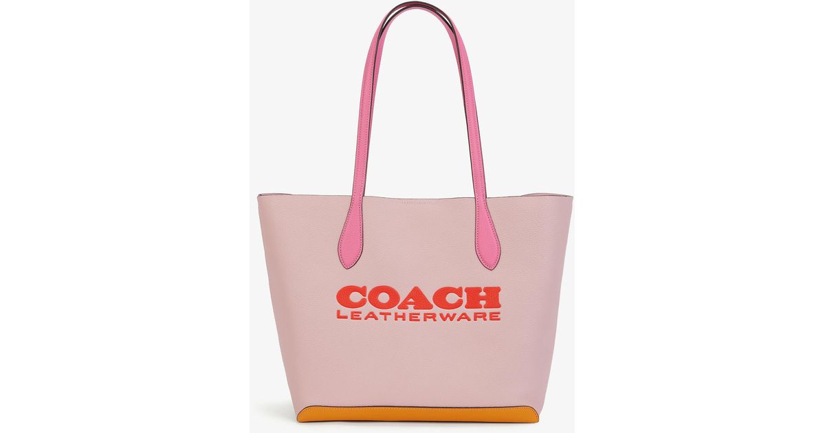 COACH Kia Leather Tote Bag in Pink Lyst Australia