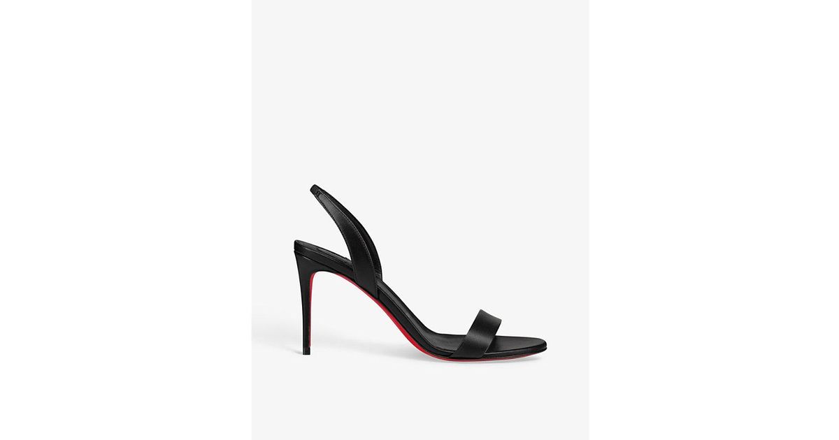 Christian Louboutin O Marilyn 85 Leather Heeled Sandals in Black Lyst