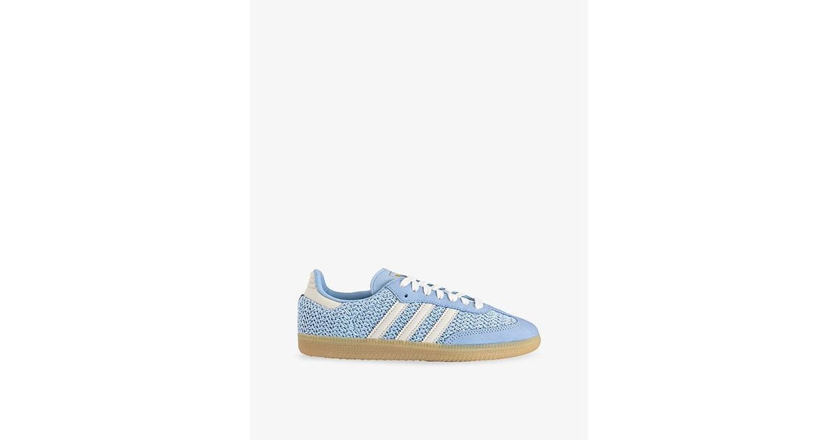 adidas Samba Og Raffia Trainers in Blue | Lyst UK