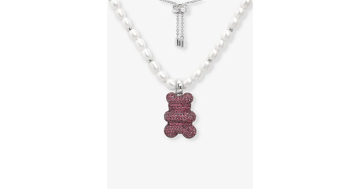 Apm Monaco Malu Yummy Bear Sterling Cubic Zirconia And Pearl