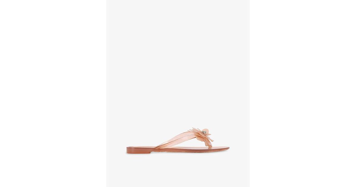 Carvela Kurt Geiger Arena Flower Jelly Sandals in Natural | Lyst