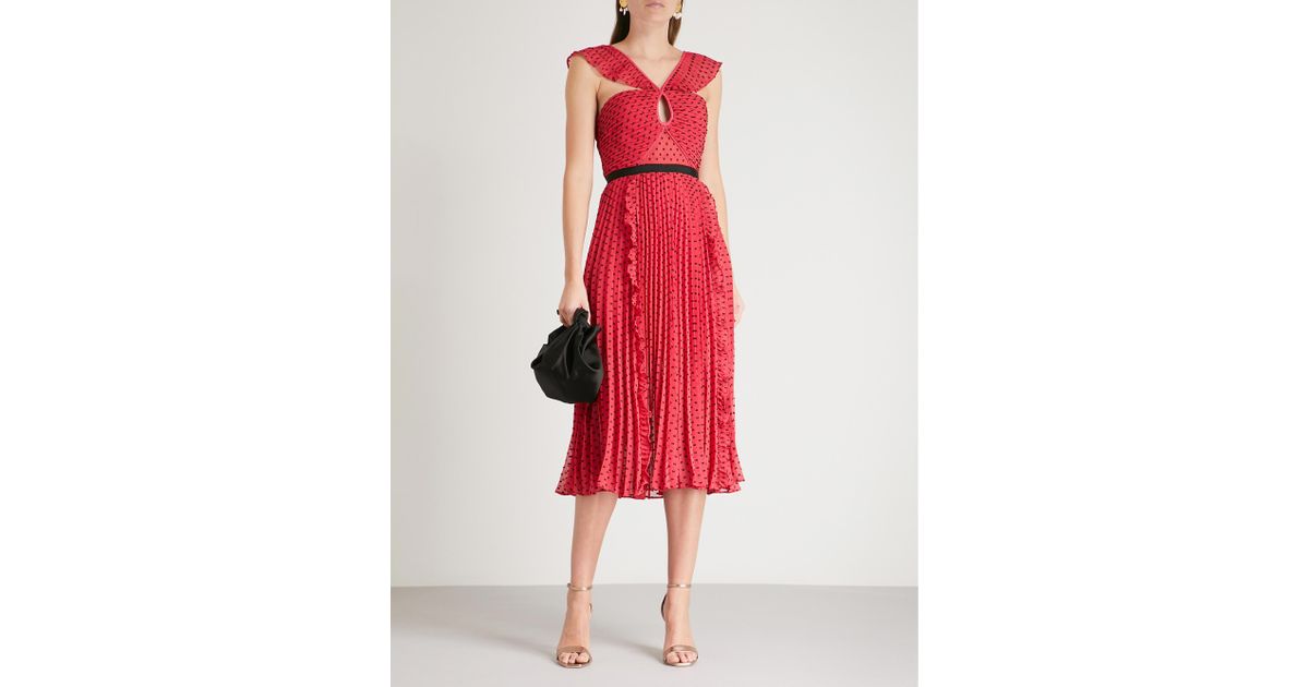 Self portrait plumetis store midi dress