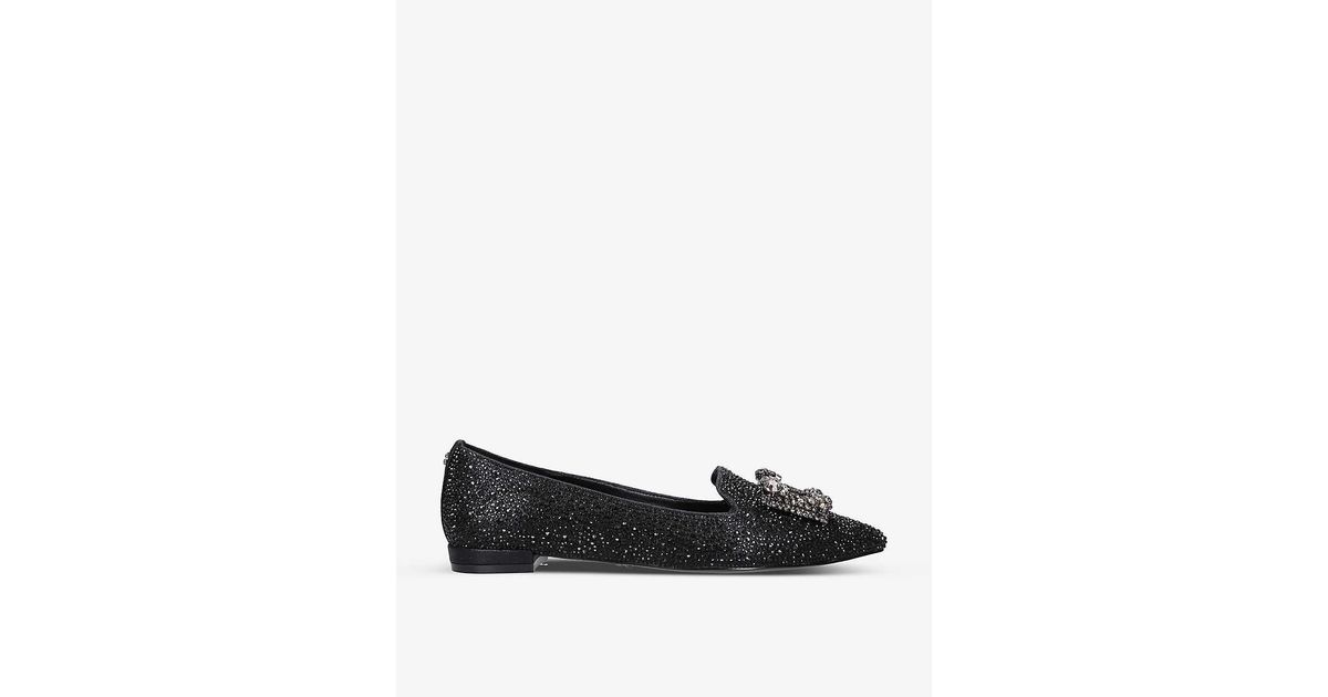 Carvela Kurt Geiger Celebrate Crystalembellished Flat Pumps in Black