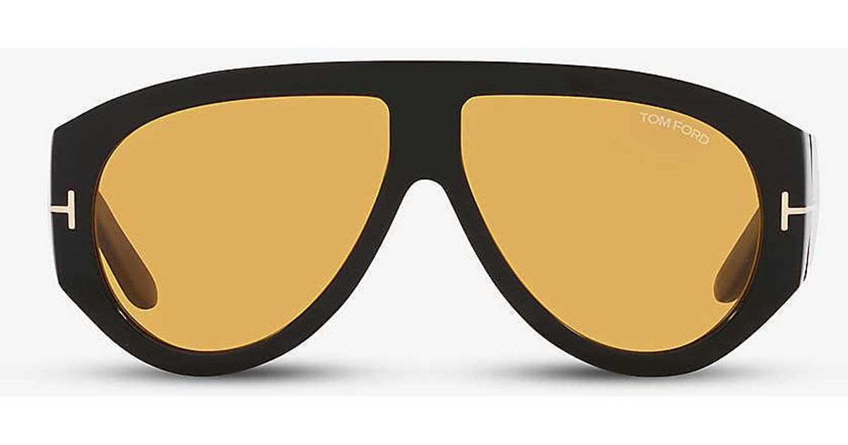 Tom Ford Ft1044 Bronson Pilotframe Acetate Sunglasses in Black Lyst
