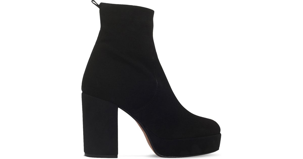 Kurt geiger black suede ankle boots Clearance
