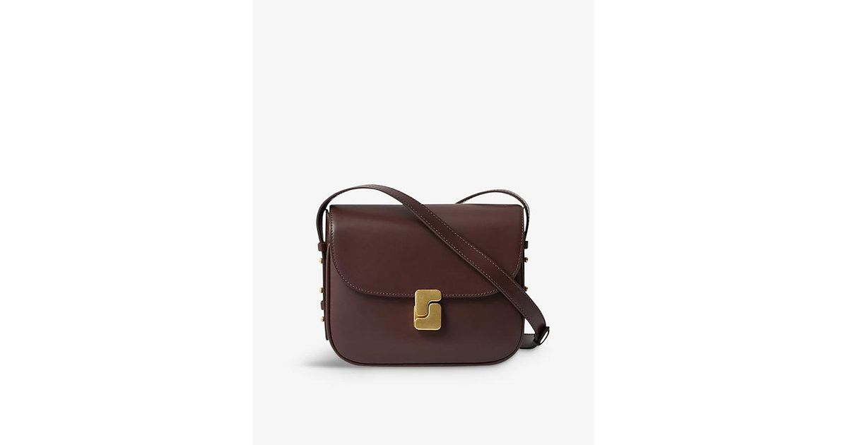 Soeur Women's Winona Leather Crossbody Bag Beige