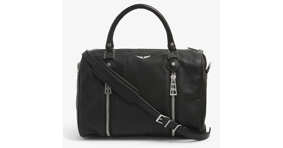 Zadig & Voltaire Sunny Pebbled Leather Crossbody Bag in Black Lyst Canada