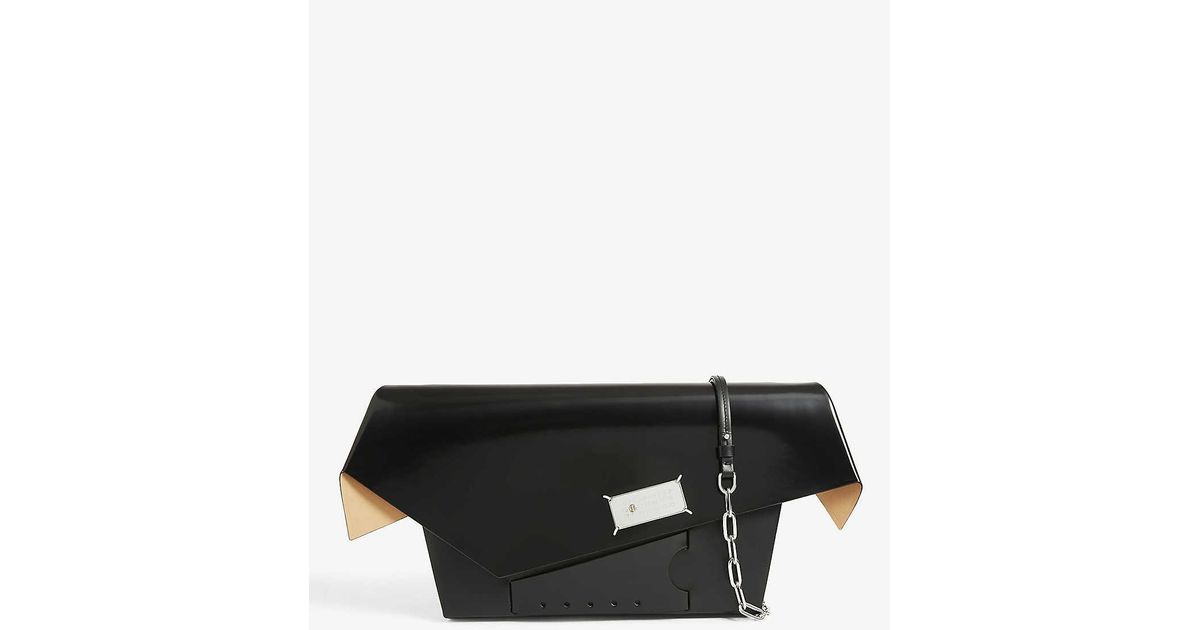 Maison Margiela Snatched Small Leather Shoulder Bag in Black | Lyst
