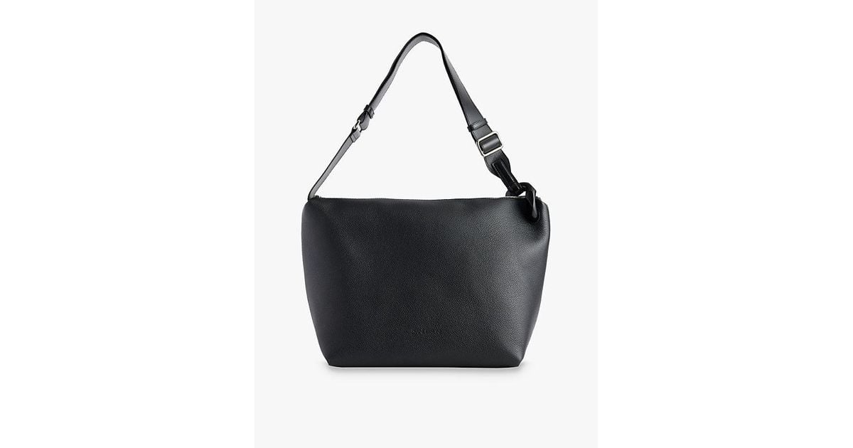 ショルダーバッグ JW ANDERSON Men Shoulder Bags HB0557 LA0351 999 Black JW Anderson Corner Branded Leather Shoulder Bag in Black for