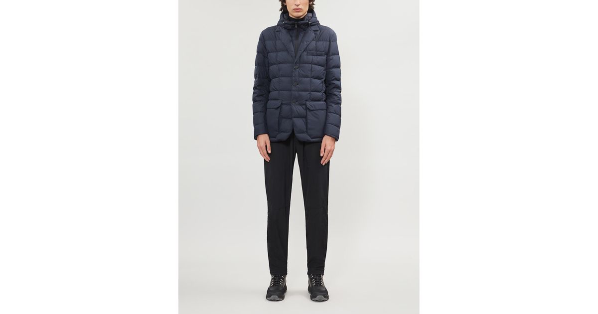 Moncler Synthetic Verne Padded Shell Down Blazer in Blue for Men - Lyst