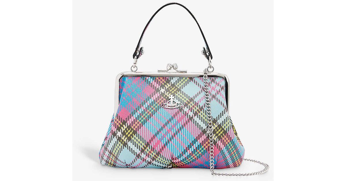 Vivienne Westwood Granny Frame Checked Vegan-leather Cross-body Bag in ...