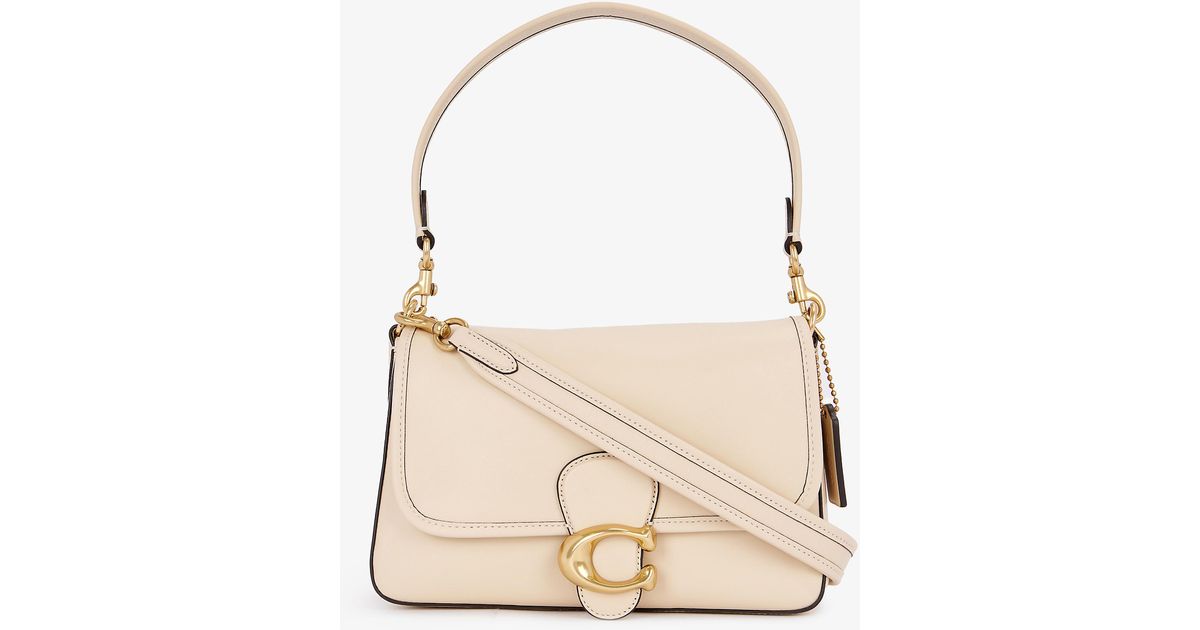 COACH Tabby Leather Shoulder Bag in White | Lyst Canada