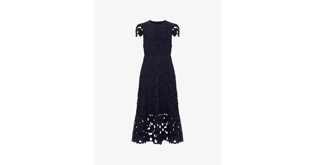 Phase Eight Leilani Lace-Embroidered Woven Midi Dress in Blue | Lyst Phase Eight Leilani Lace-Embroidered Woven Midi Dress in Blue | Lyst