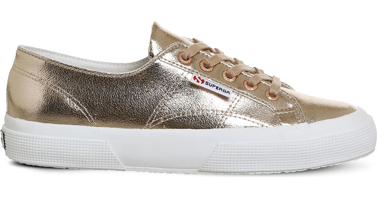superga rose gold trainers