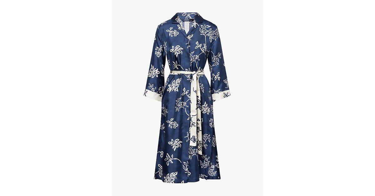 【送料&関税込】'S Max Mara Timeo Kaftan Silk Dress With Flo S Max Mara Timeo Printed Silk Kaftan Dress | Liberty