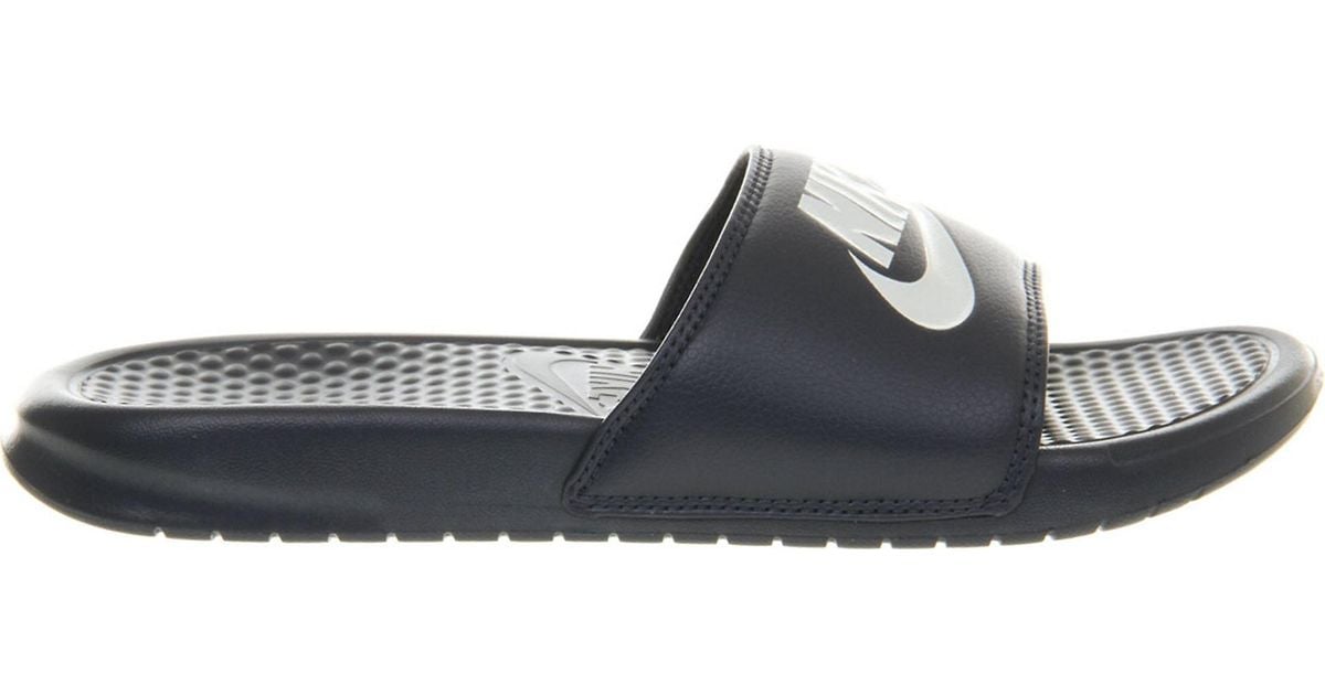 Nike Benassi Swoosh Slide Blue for Men | Lyst