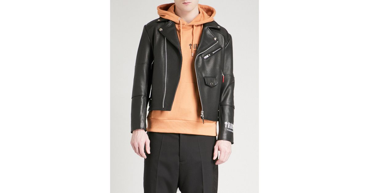 trapstar leather jacket