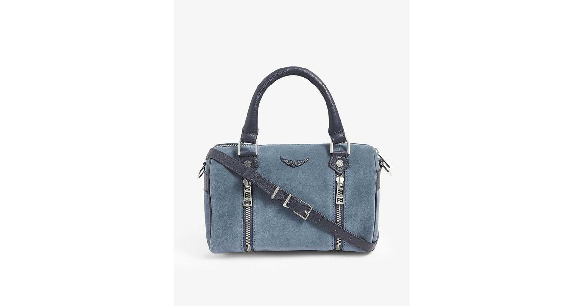 Zadig & Voltaire Xs Sunny Suede Bag in Blue | Lyst