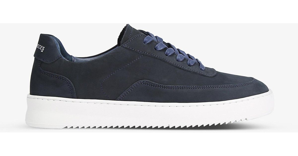 Filling Pieces Mondo 2.0 Ripple Leather Low-top Trainers in Navy (Blue ...