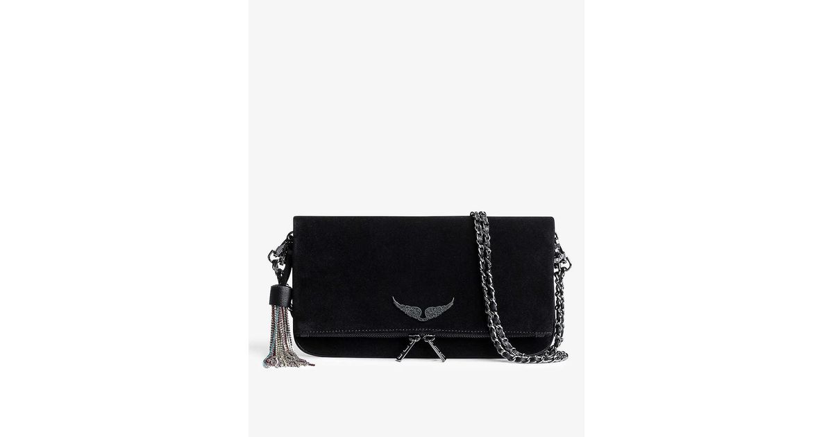 Zadig & Voltaire Rock Suede Crossbody Bag in Black Lyst